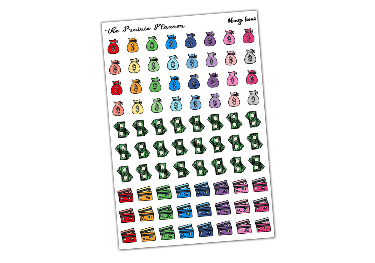 Money Icons - Planner Stickers – the Prairie Planner