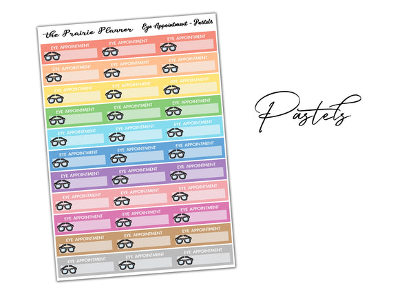 Eye Appointment - Planner Stickers