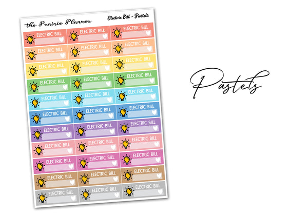 Electric Bill - Planner Stickers