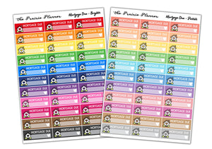 Mortgage Due - Planner Stickers