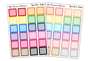 Small Squared Boxes - Planner Stickers