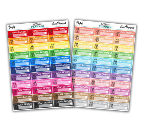 Loan Payment - Planner Stickers