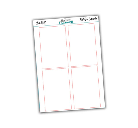 Full Box Extenders - Side Fold - Planner Stickers