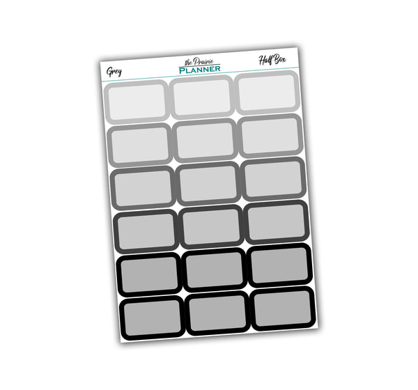 Half Boxes - Planner Stickers
