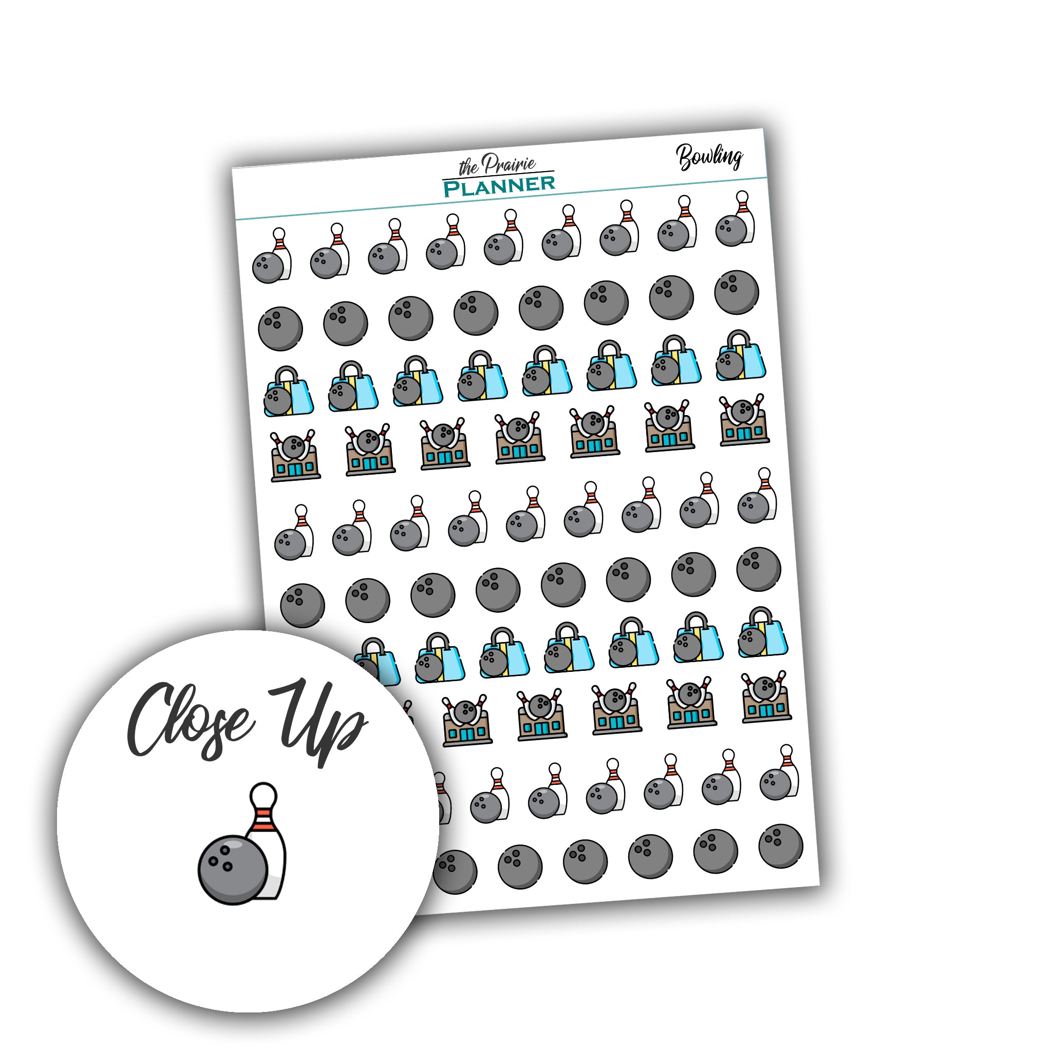 Bowling - Planner Stickers
