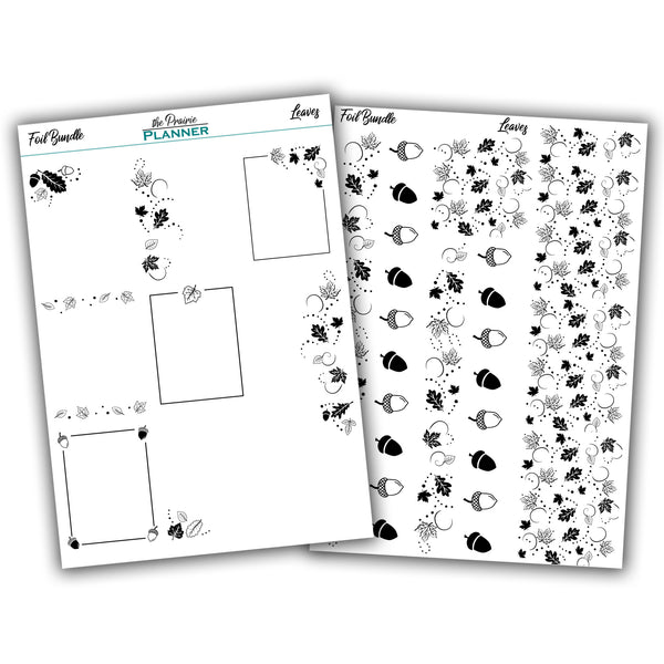 FOIL - Leaves Collection - Planner Stickers