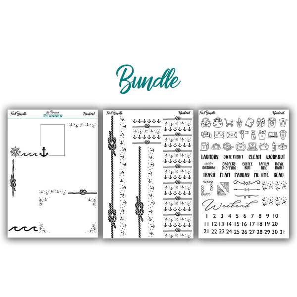 FOIL - Nautical Collection - Planner Stickers