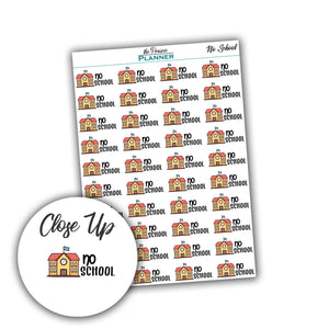 No School - Planner Stickers