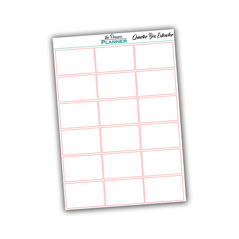 Quarter Box Extenders - Planner Stickers