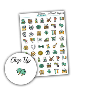St. Patrick's Day Icons - Planner Stickers