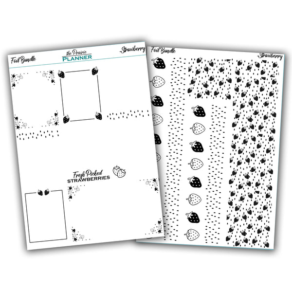 FOIL - Strawberry Collection - Planner Stickers