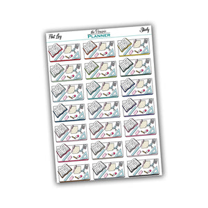 Study Flat Lay - Planner Stickers
