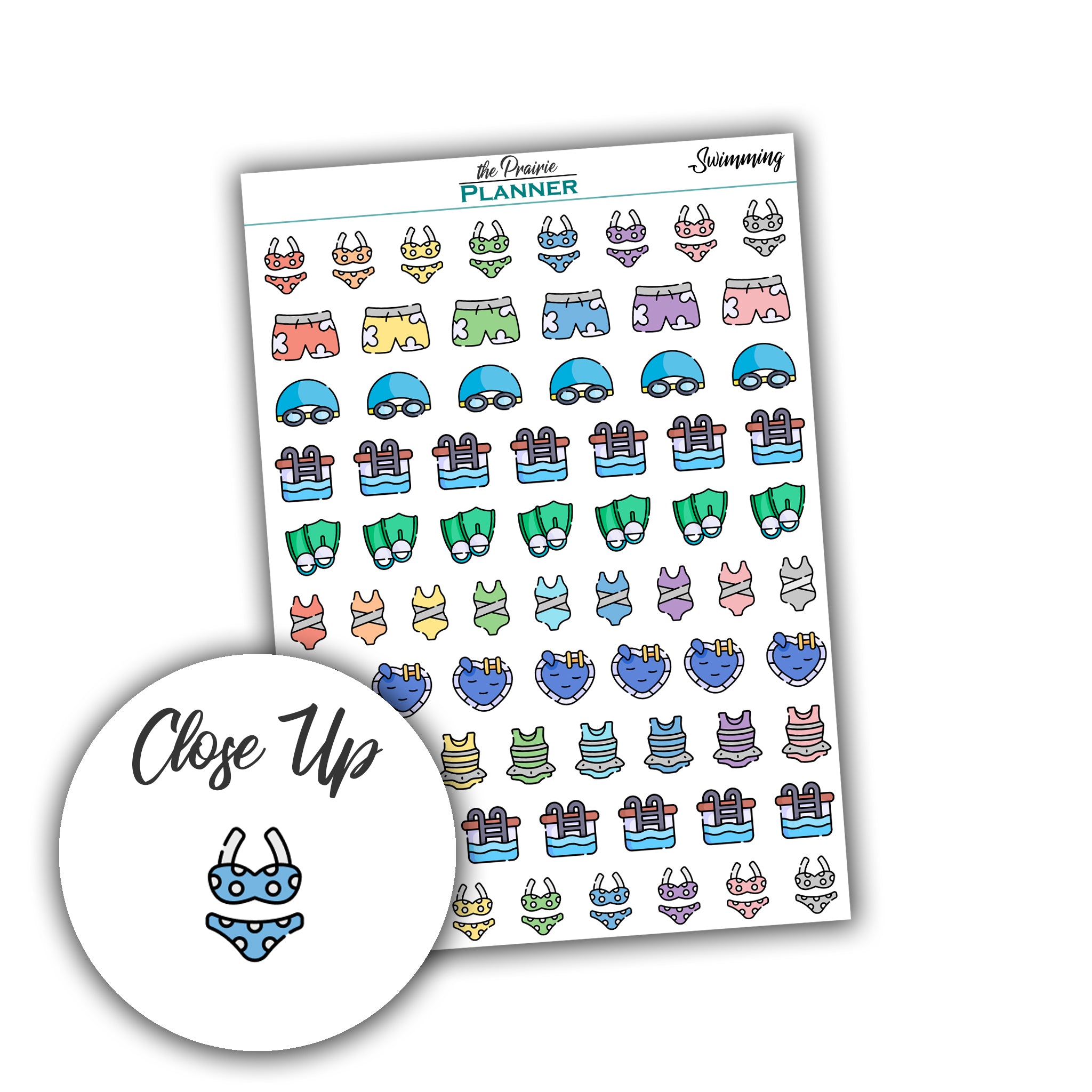 Swimming - Planner Stickers