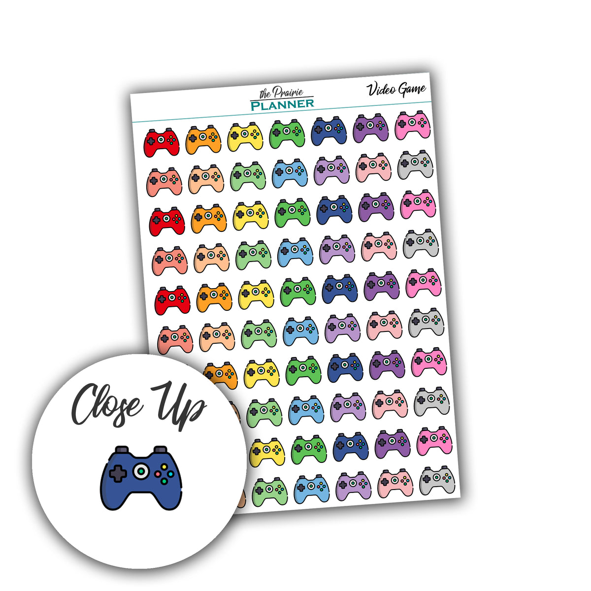 Video Game Controller- Planner Stickers – the Prairie Planner