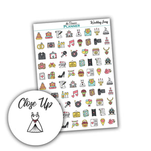 Wedding Icons - Planner Stickers