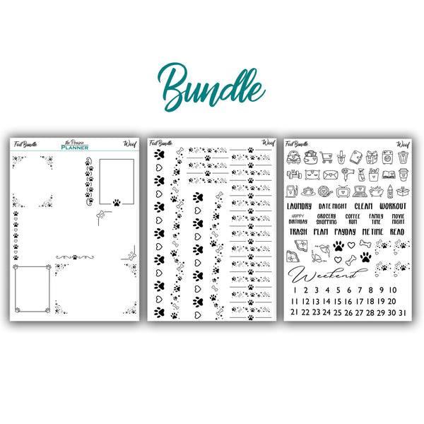 FOIL - Woof Collection - Planner Stickers