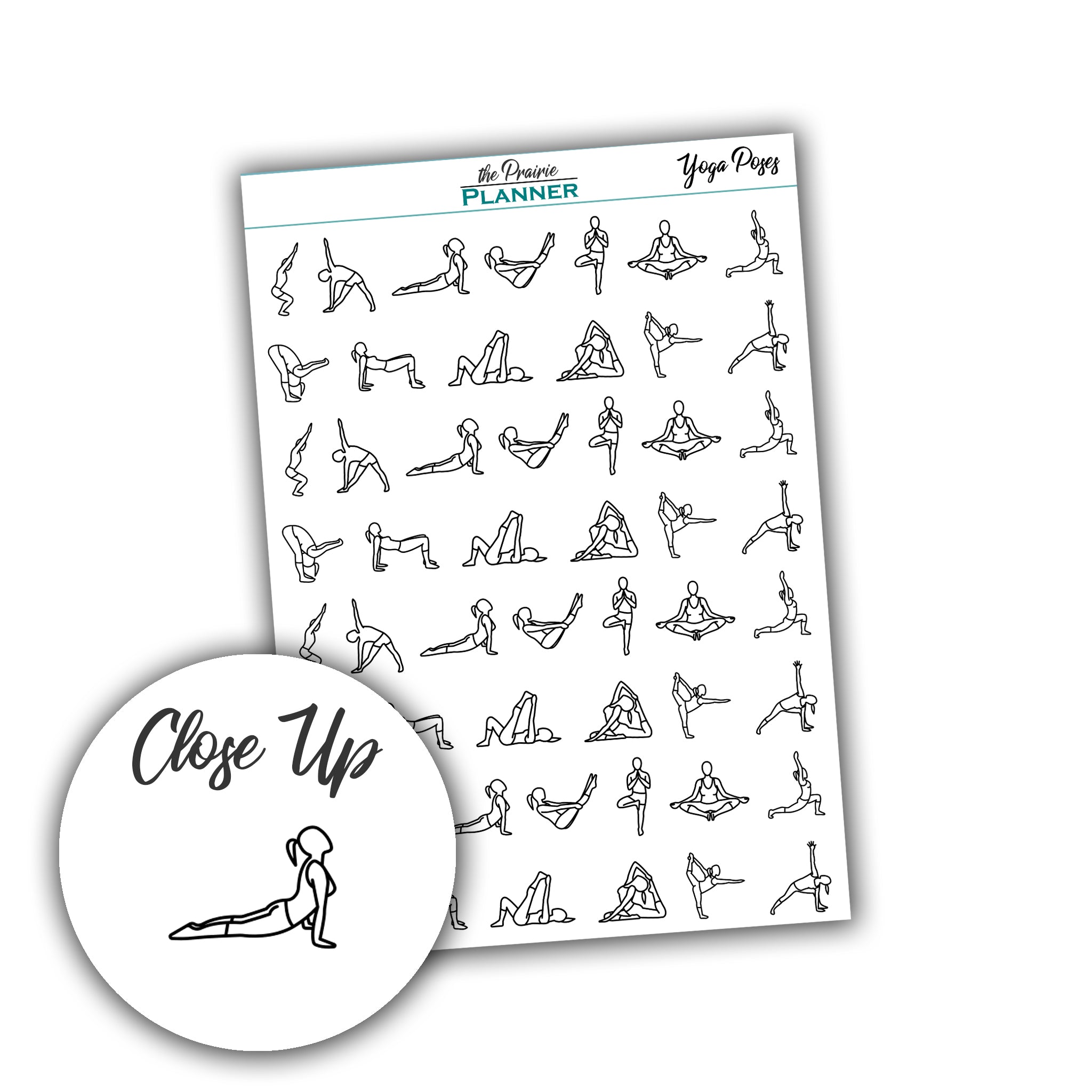 Yoga Poses - Planner Stickers